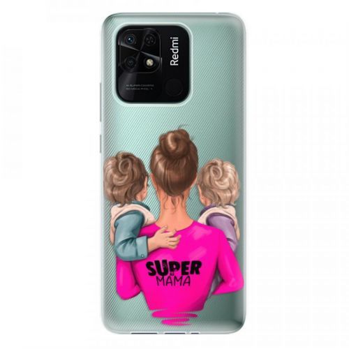 Odolné silikónové puzdro iSaprio - Super Mama - Two Boys - Xiaomi Redmi 10C