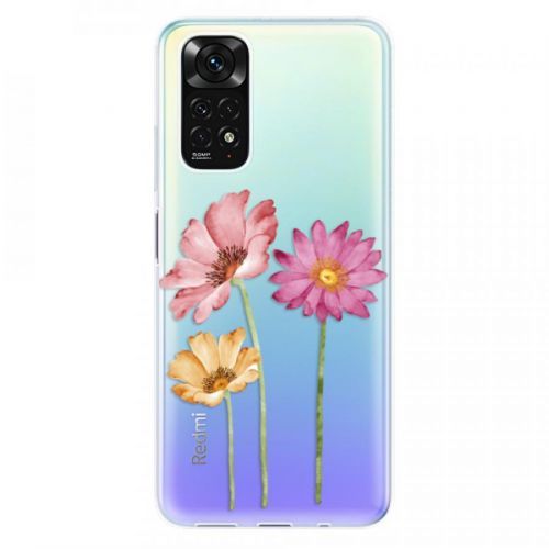 Odolné silikónové puzdro iSaprio - Three Flowers - Xiaomi Redmi Note 11 / Note 11S