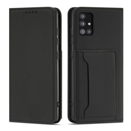 MG Magnet knižkové kožené puzdro na Samsung Galaxy A12 5G, čierne