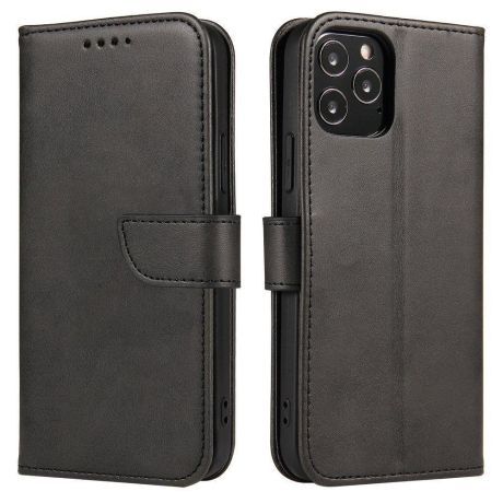 MG Magnet knižkové kožené puzdro na Motorola Moto G 2022, čierne