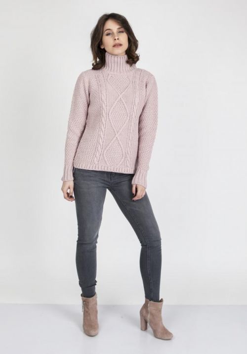 Sweter Estelle SWE 121 Pudrowy róż - MKMSwetry L