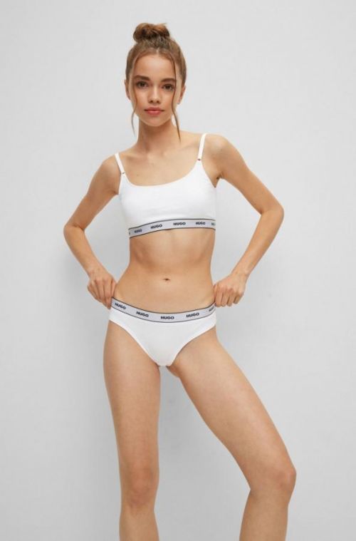 Dámske tangá Triplet Thong Stripe 3 pack 50469681 biele - Hugo Boss S biela