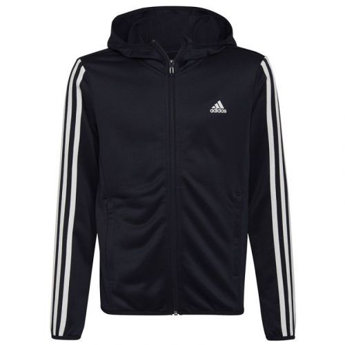 Mikina adidas 3S FZ HD Jr HE9339 134 cm