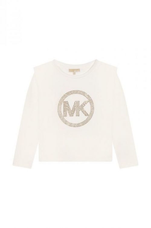 Detská bavlnená košeľa s dlhým rukávom Michael Kors biela farba,