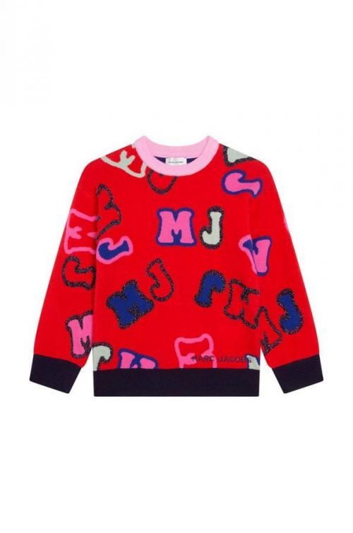 Detský sveter Marc Jacobs červená farba,