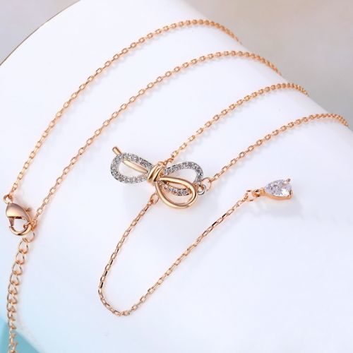 Náhrdelník Bow Crystal Zlatá KP20898