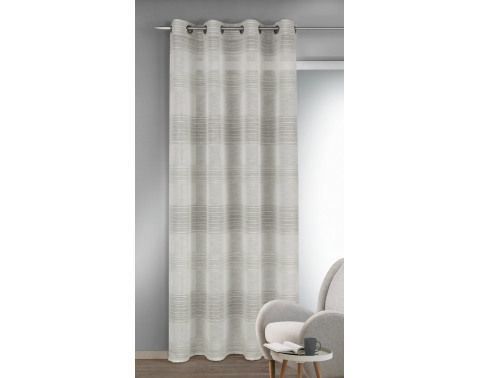 Záclona Mateo 135x245 cm, šedá s prúžkami%