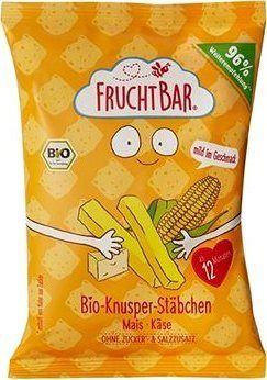 FruchtBar BIO kukuričné chrumky so syrom nesolené 30 g