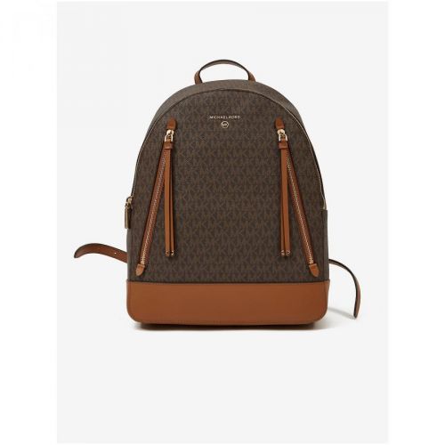 Dark Brown Women's Patterned Backpack Michael Kors - Women