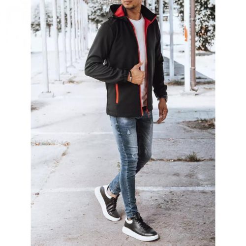 Black men's softshell jacket Dstreet TX4173
