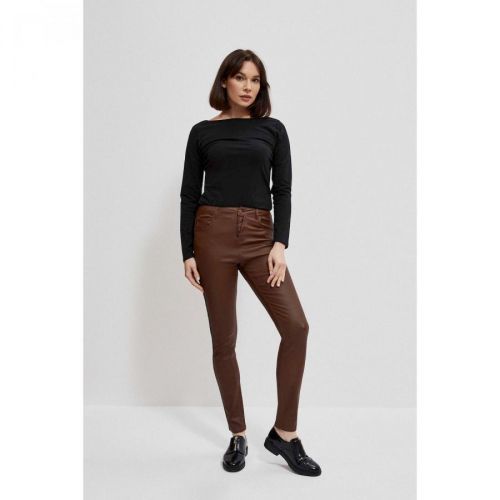 Viscose skinny pants - brown