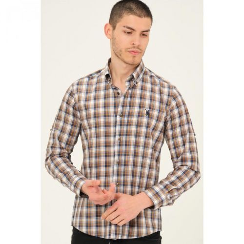 G753 DEWBERRY MEN'S SHIRT-COFFEE-LACQUER