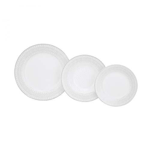 TEMPO-KONDELA KOMINOR TYP 2, jedálenská súprava, sada 18 ks, porcelán