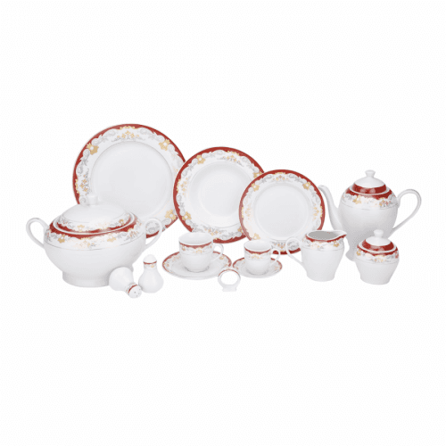 TEMPO-KONDELA GARIDA TYP 2, jídelní sada, set 57 ks, porcelán