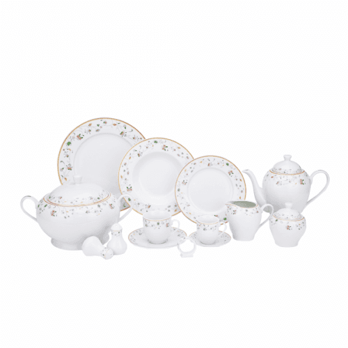 TEMPO-KONDELA GARIDA TYP 3, jedálenská súprava, sada 57 ks, porcelán