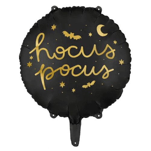 PartyDeco Fóliový balón - Hocus Pocus čierny 45 cm