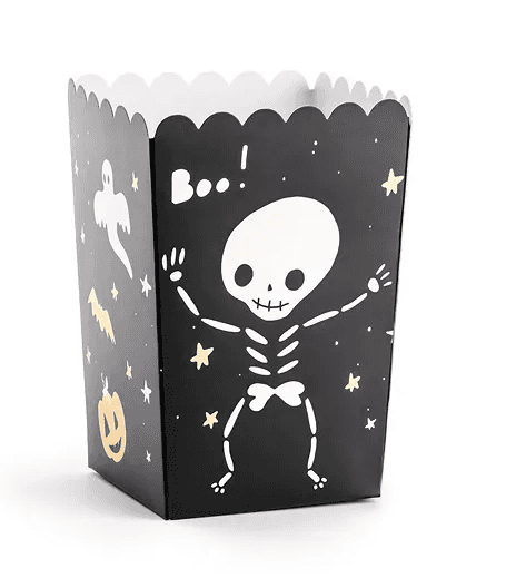 PartyDeco Dekoratívne boxy na popcorn - Boo ! 6 ks