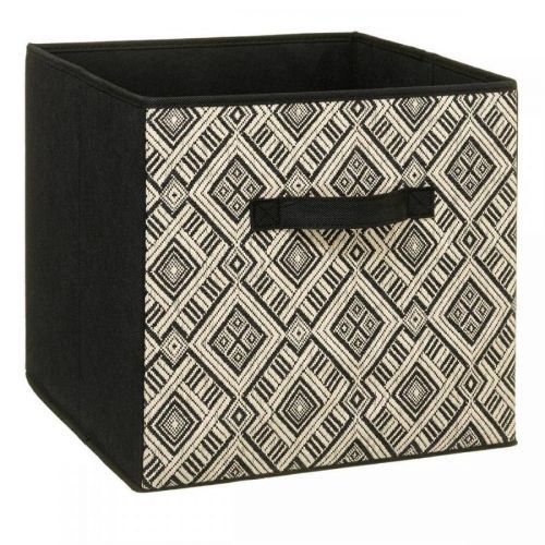 Úložný box Ethnique 31x31 cm černobílý