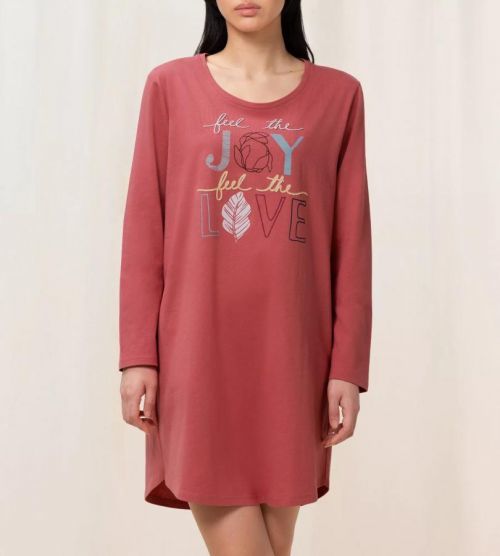 Dámska nočná košeľa Nightdresses NDK 02 LSL X - Triumph fialový prach (6650) 0036
