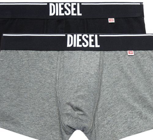 Pánske boxerky 2ks 00SMKX-0LDAQ-E5688 - čierna, červená - Diesel M čierna / červená