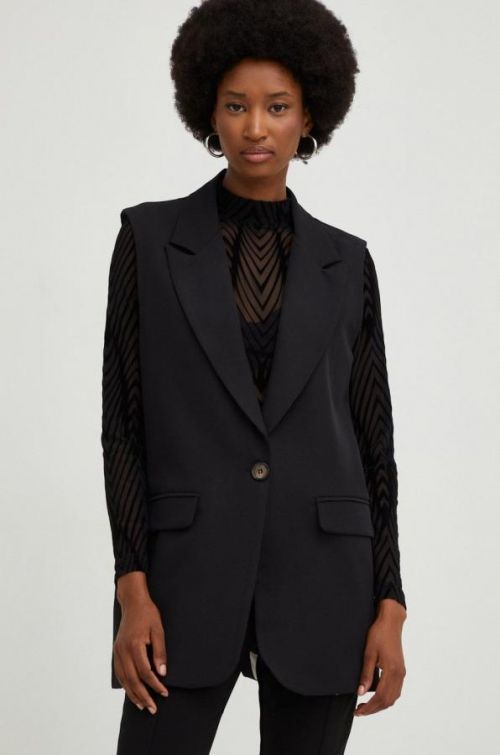 Vesta Answear Lab čierna farba, jednoradová,