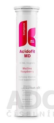 KOMPAVA spol. s r. o. kompava ACIDOFIT MD MALINA tbl eff (15+1 grátis) 1x16 ks