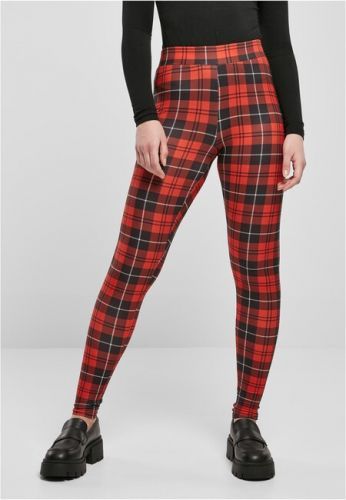 Urban Classics Ladies Soft AOP Leggings redcheck - XS
