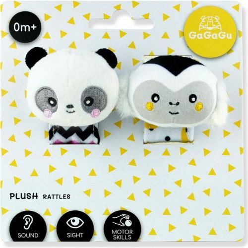 GaGaGu Plyšové chrastítko na ruku Opice, Panda