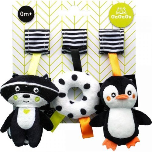 GaGaGu Závesná plyšová hračka Mýval, Tučniak, Donut