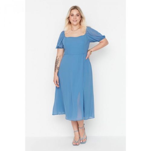 Dámske šaty Trendyol TBBSS22AH0012/FUCHSIA
