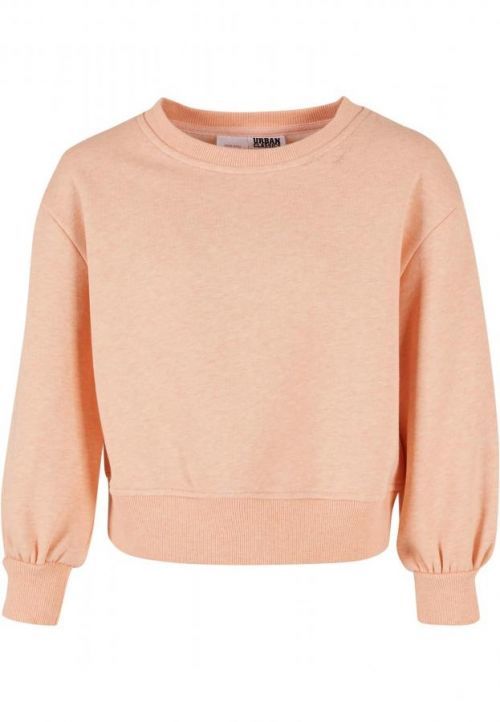 Girls Oversized Color Melange Crewneck papaya melange - 110/116