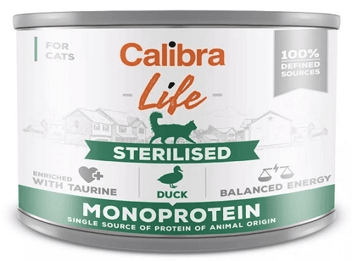 Calibra KONZERVA cat Life Sterilised duck 6 x 200 g