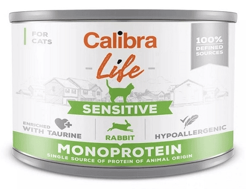 Calibra KONZERVA cat Life Adult Sensitive rabbit 6 x 200 g