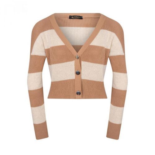 Z3008 DEWBERRY LADIES CARDIGAN - OUTDOOR CAMEL