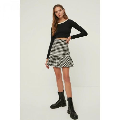 Trendyol Multi Colored Crow's Foot Skirt