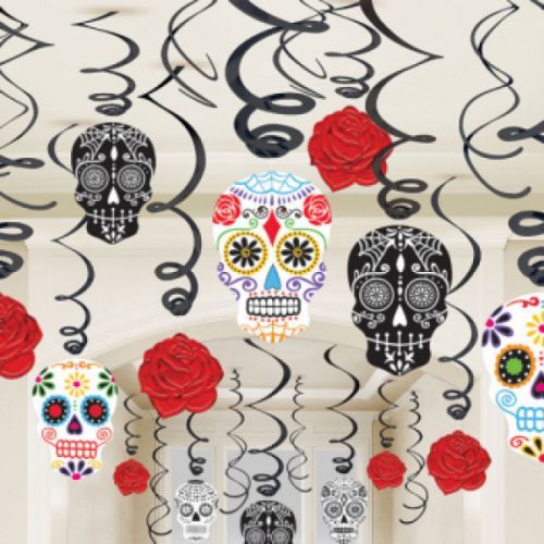 Amscan Dekoračné víry - Halloween Dia de Los Muertos