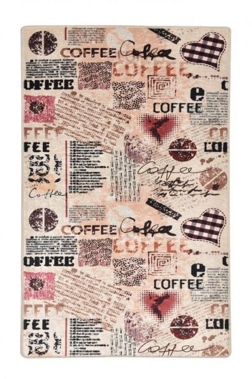Koberec Coffee 80x200 cm béžový/růžový