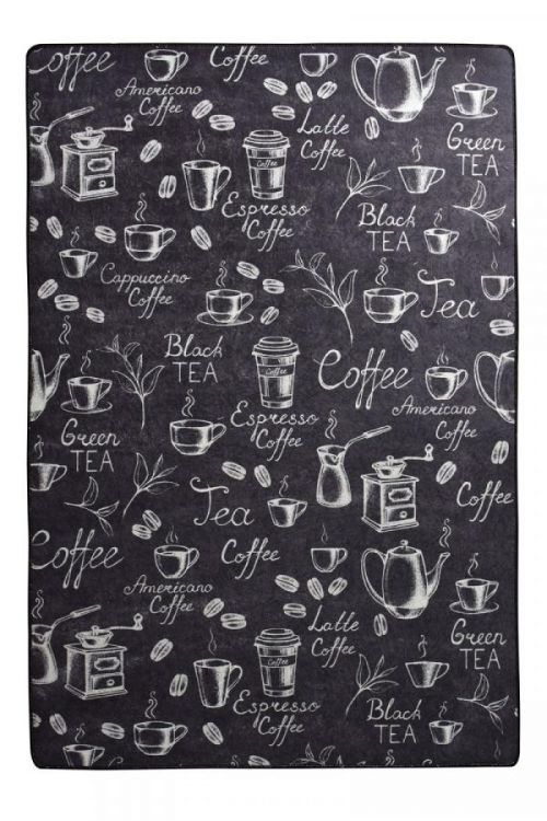 Koberec Coffee And Tea 60x140 cm černý