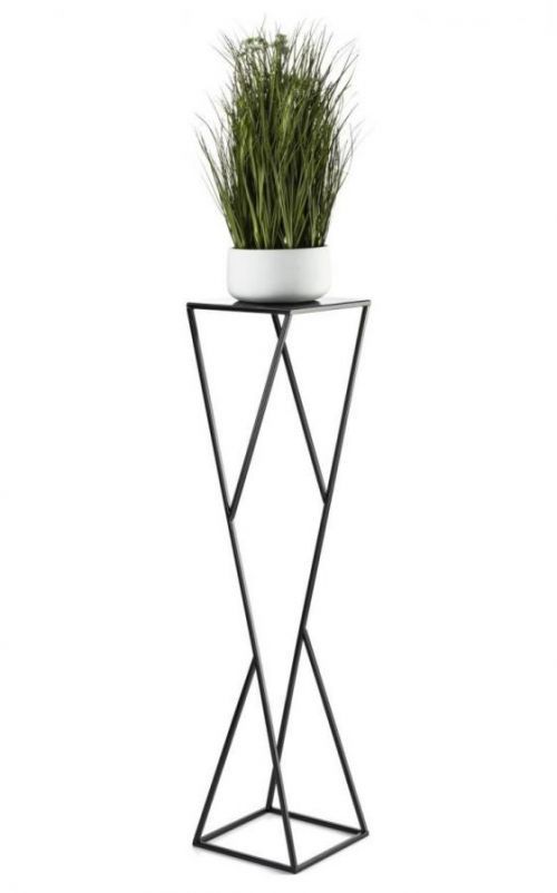 Stojan na květiny LOFT I černý 100 cm