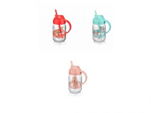 MAKRO - Hrnček so slamkou 370ml dekor