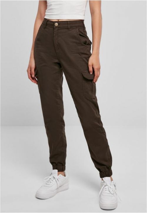 Urban Classics Ladies High Waist Cargo Pants brown - 26
