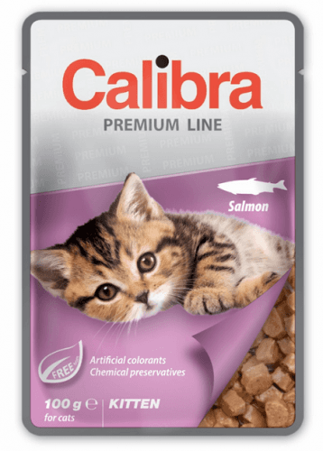 Calibra KAPSIČKA Premium cat Kitten Losos v omáčke 24 x 100 g