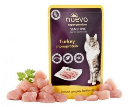 NUEVO cat Adult Sensitive Mono Turkey bal. 16 x 85 g kapsičky