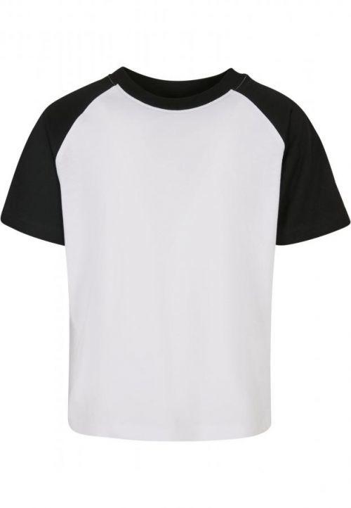 Urban Classics Boys Raglan Contrast Tee white/black - 110/116