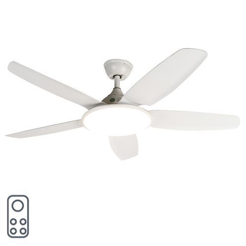 Stropný ventilátor biely vrátane diaľkového ovládania - Vifte