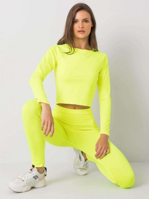 Fluo żółty komplet sportowy damski L / XL