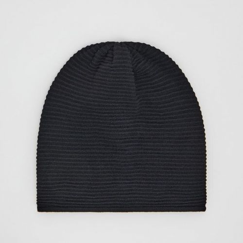 Reserved - Čiapka beanie s prímesou viskózy - Čierna
