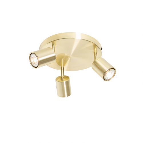 Moderne plafondlamp messing verstelbaar rond 3-lichts - java