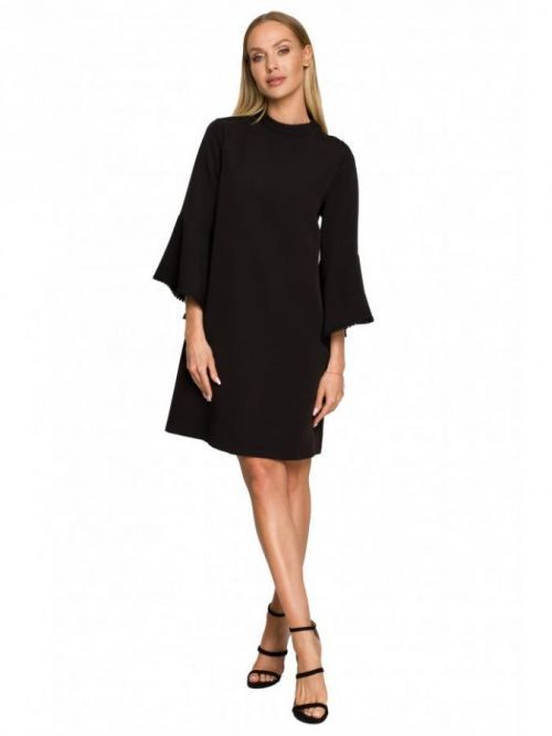 M698 A line dress with angel sleeves EÚ S čierna