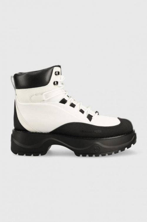 Topánky MICHAEL Michael Kors Dupree dámske, biela farba, na platforme,